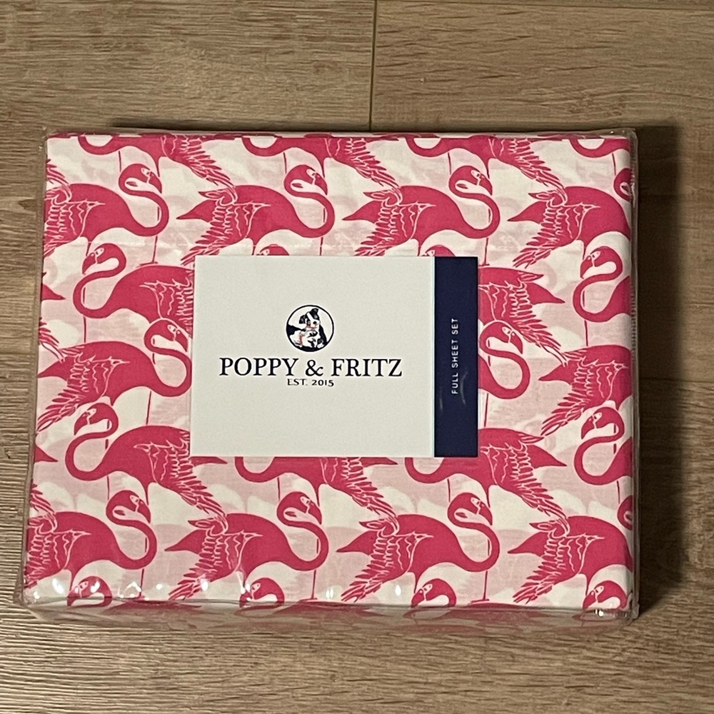 UNOPENED Full Sheet Set, Flamingo Pattern